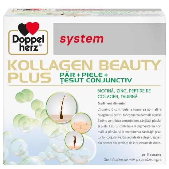 Kollagen System Beauty Plus, 30 flacoane, Doppelherz - Vitax.ro