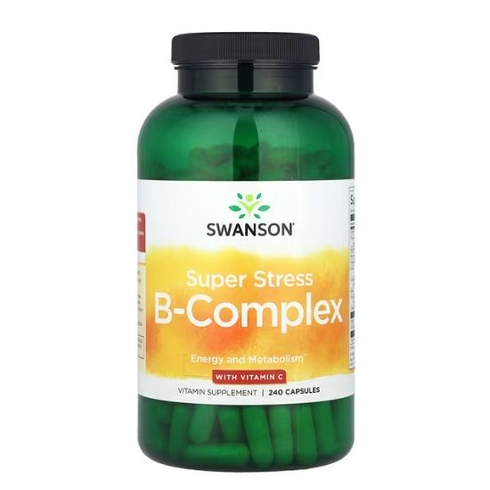 Super Stress B-Complex with Vitamin C, 240 caps, Swanson - Vitax.ro