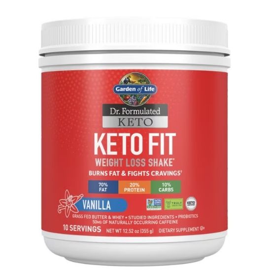 Dr. Formulated Keto Fit, Vanilla, 355g, Garden of Life - Vitax.ro
