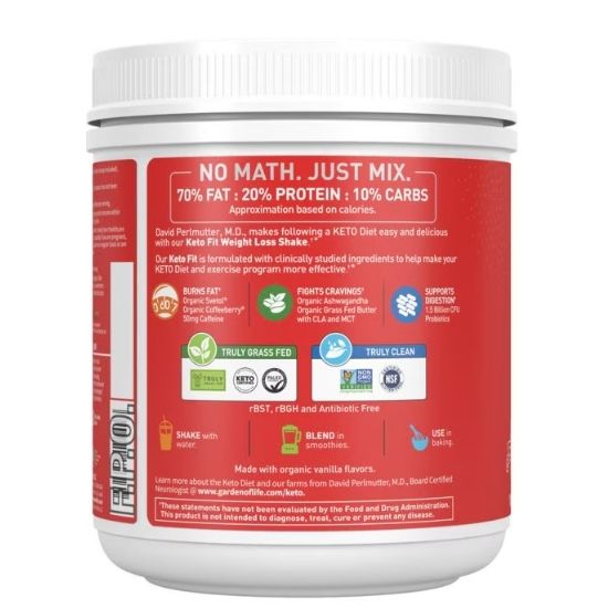 Dr. Formulated Keto Fit, Vanilla, 355g, Garden of Life - Vitax.ro