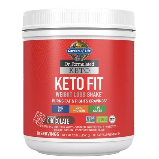 Dr. Formulated Keto Fit, Chocolate, 365g, Garden of Life - Vitax.ro