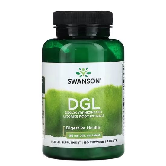 DGL, 385mg, 180 chewable tabs, Swanson - Vitax.ro