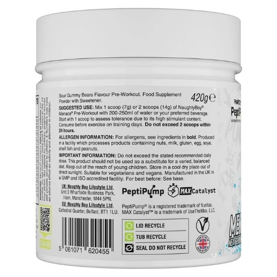 Menace V2, Sour Gummy Bear, 420g, Naughty Boy - Vitax.ro