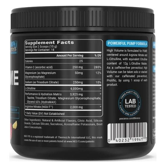High Volume (US), Raspberry Lemonade, 270g, PEScience