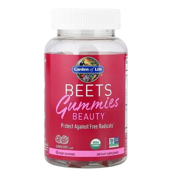 Beauty Beets Gummies, Raspberry, 60 fruit gummies, Garden of Life - Vitax.ro