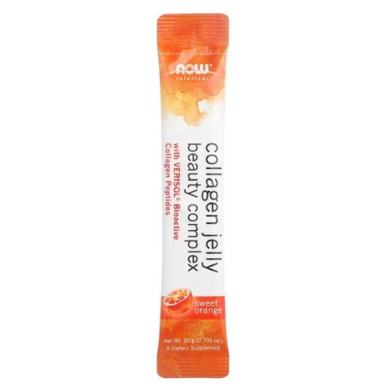 Collagen Jelly Beauty Complex, Sweet Orange, 10 jelly sticks, NOW Food