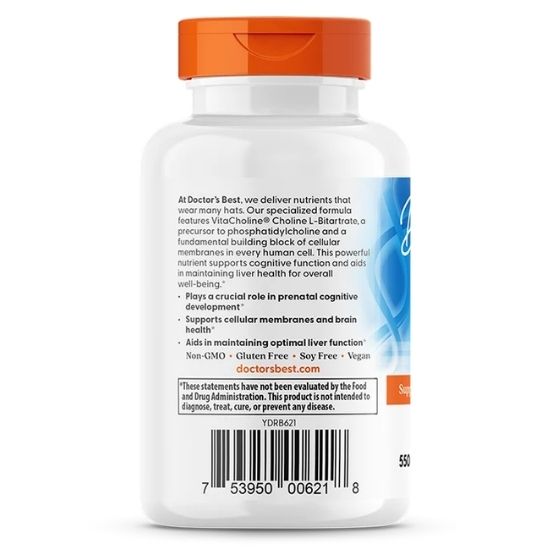 Choline L-Bitartrate, 550mg, 60 vcaps, Doctor's Best