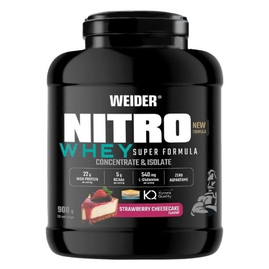 Nitro Whey Super Formula, Strawberry Cheesecake, 908g, Weider