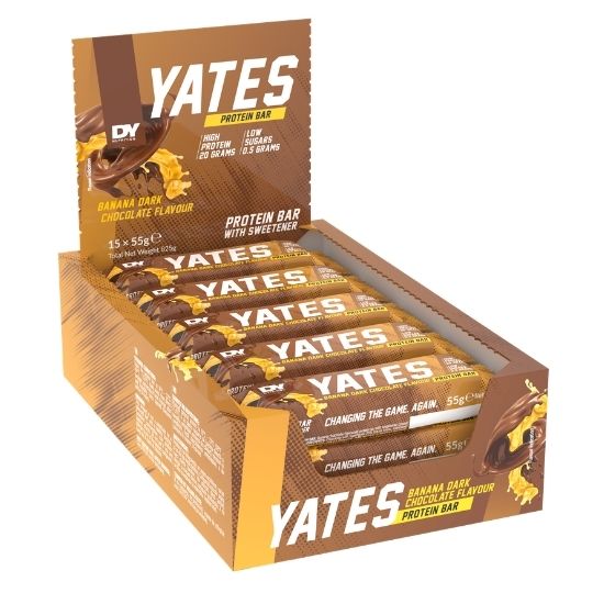 Yates Protein Bar, Banana Dark Chocolate, 15 x 60g, Dorian Yates