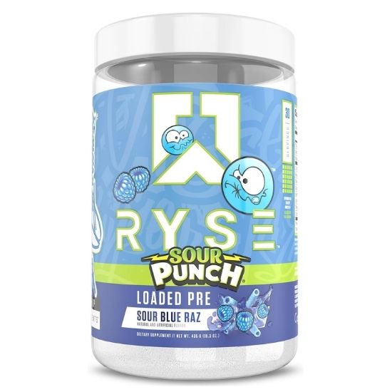 Loaded Pre, Sour Punch Blue Raz, 435g, RYSE