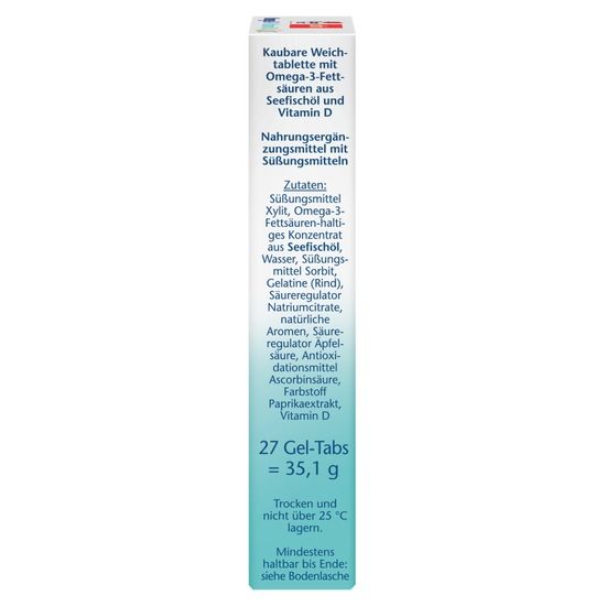 Omega-3 + Vitamina D Kids, 27 comprimate masticabile, Doppelherz