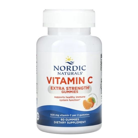 Vitamin C Extra Strength Gummies, 60 gummies, Nordic Naturals - Vitax.ro