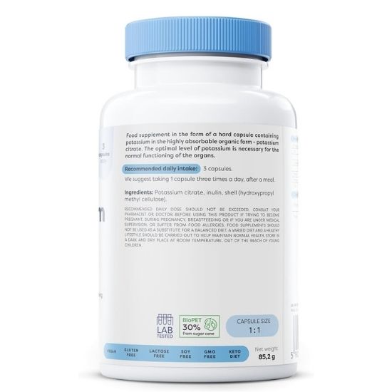 Potassium, 300mg, 180 vegan caps, Osavi - Vitax.ro