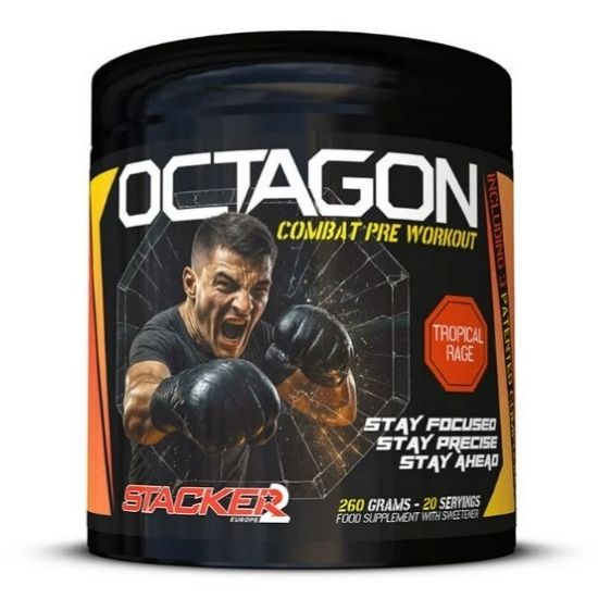 Octagon Pre Workout, Tropical Rage, 260g, Stacker2 Europe