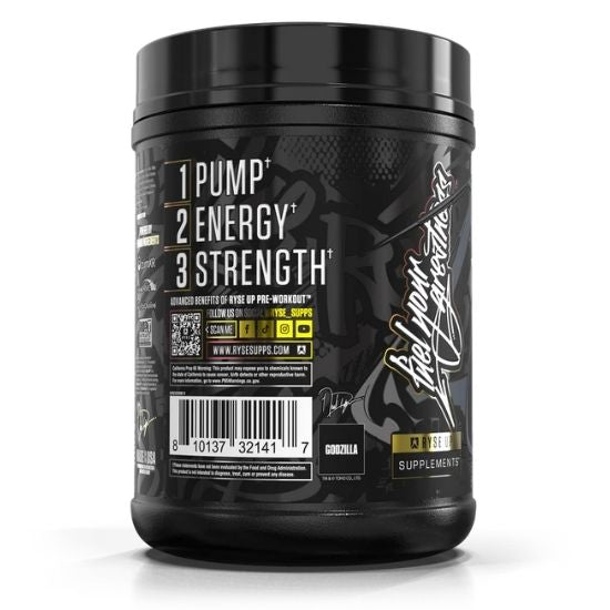 Godzilla Pre-Workout, Strawberry Mango, 730g, RYSE