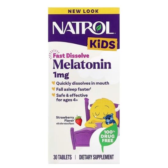 Kids Melatonin, Strawberry, 30 tabs, Natrol