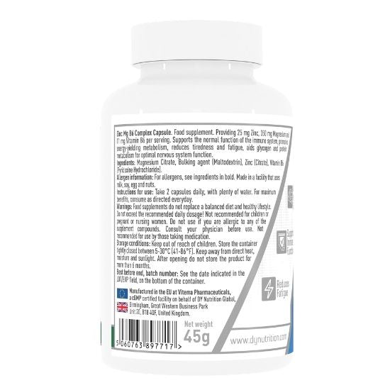 Zn Mg B6 Complex, 60 caps, Dorian Yates