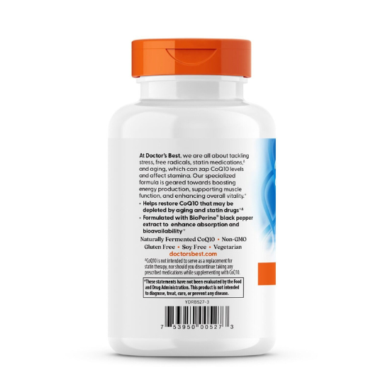 High Absorption CoQ10 cu BioPerine, 300mg, 90 veggie softgels, Doctor's Best - Vitax.ro