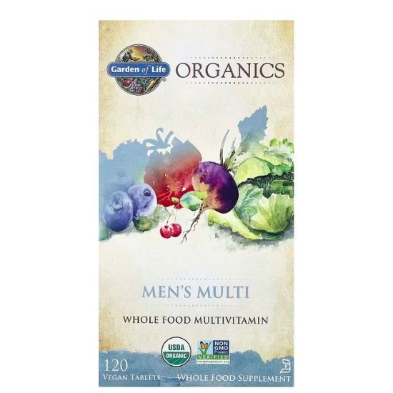 Mykind Organics Men's Multi, 120 vegan tabs, Garden of Life - Vitax.ro