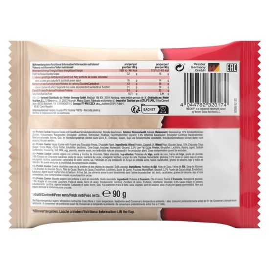 Protein Cookies, Double Choc Chips, 90g, Weider