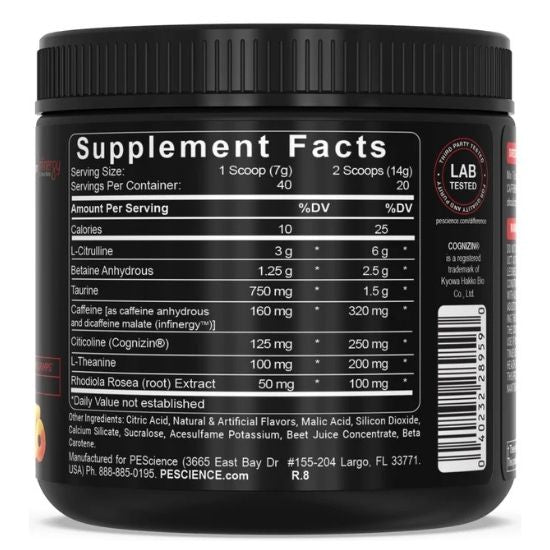 Prolific, Sour Peach Candy, 280g, PEScience