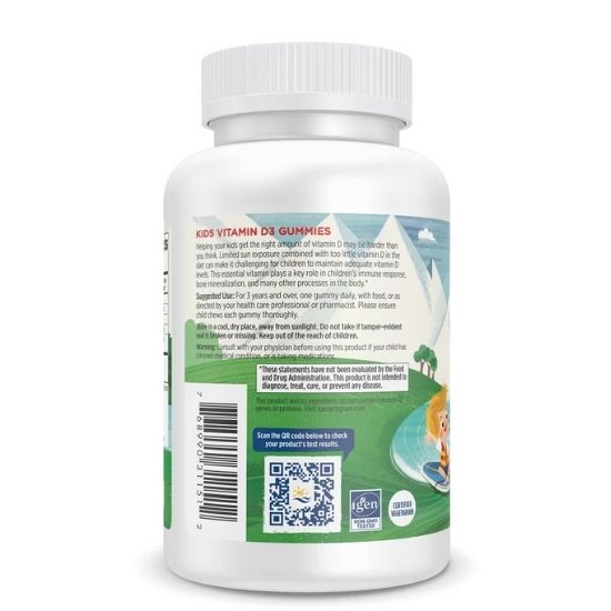 Vitamin D3 Gummies Kids, 400 IU Wild Watermelon Splash, 120 gummies, Nordic Naturals - Vitax.ro