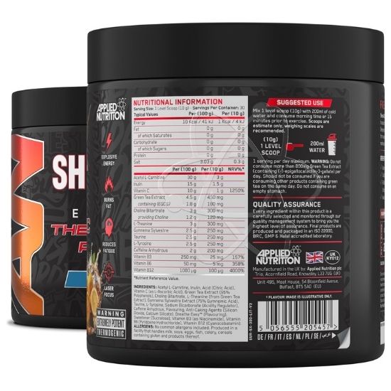 Shred-X Powder, Lemon Ice Tea, 300g, Applied Nutrition
