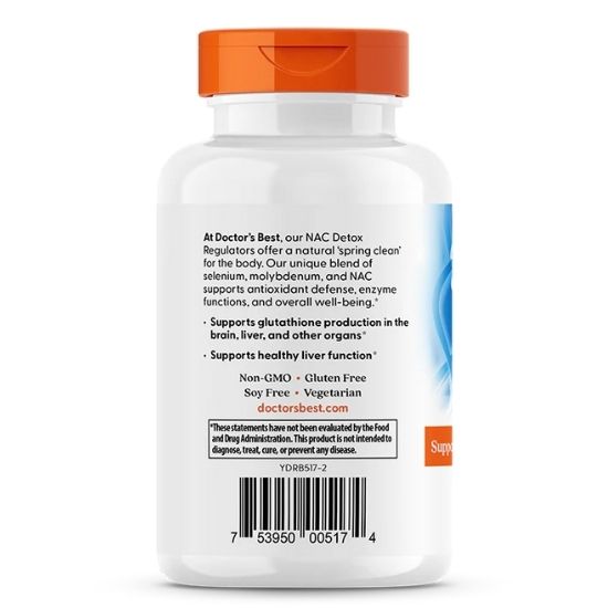 NAC Detox Regulators, 180 vcaps, Doctor's Best - Vitax.ro