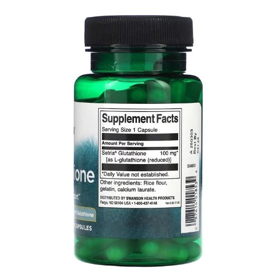L-Glutathione, 100mg, 100 caps, Swanson - Vitax.ro