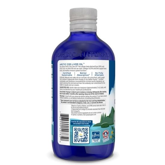 Arctic Cod Liver Oil, 1060mg, Orange, 237 ml, Nordic Naturals - Vitax.ro