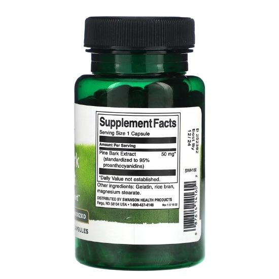 Pine Bark Extract, 50mg, 100 caps, Swanson - Vitax.ro