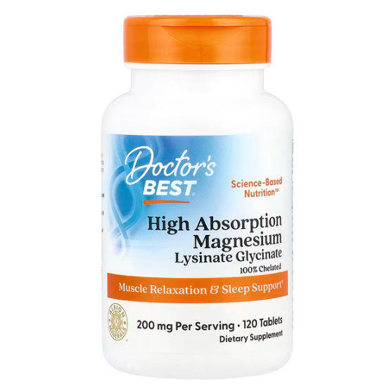 High Absorption Magnesium, 100mg, 120 tablets, Doctor's Best - Vitax.ro