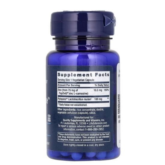 Gastro-Ease, 60 vcaps, Life Extension - Vitax.ro
