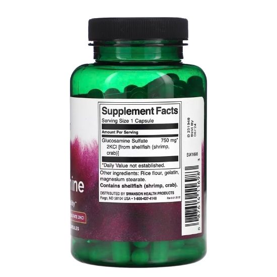 Mega Glucosamine, 750mg, 120 caps, Swanson - Vitax.ro