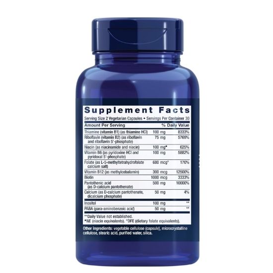 Bio-Active Complete B-Complex, 60 vcaps, Life Extension - Vitax.ro