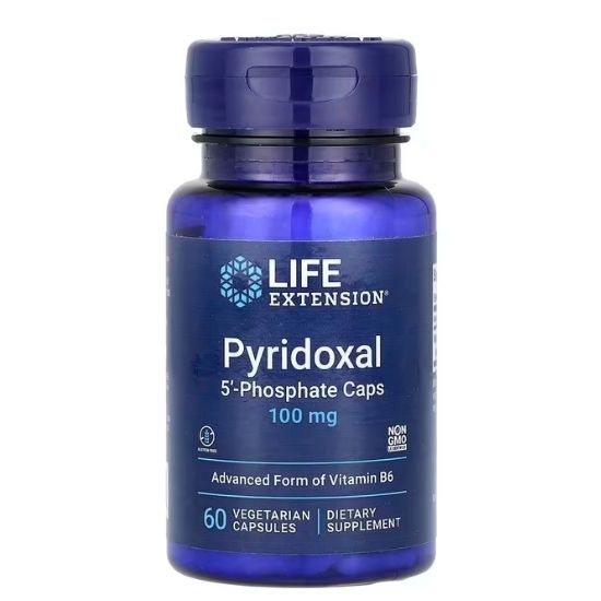 Pyridoxal 5'-Phosphate Caps, 100mg, 60 vcaps, Life Extension - Vitax.ro