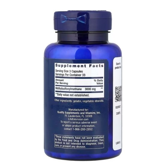 MSM, 1000mg, 100 caps, Life Extension - Vitax.ro