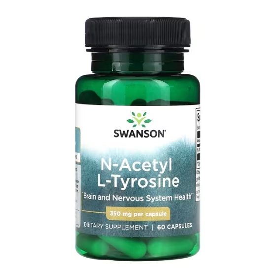 N-Acetyl L-Tyrosine, 350mg, 60 caps, Swanson - Vitax.ro