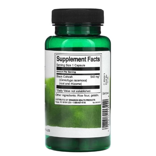 Full Spectrum Black Cohosh, 540mg, 60 caps, Swanson - Vitax.ro