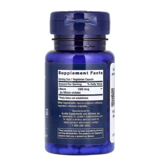 Lithium 1000mcg, 100 vcaps, Life Extension - Vitax.ro