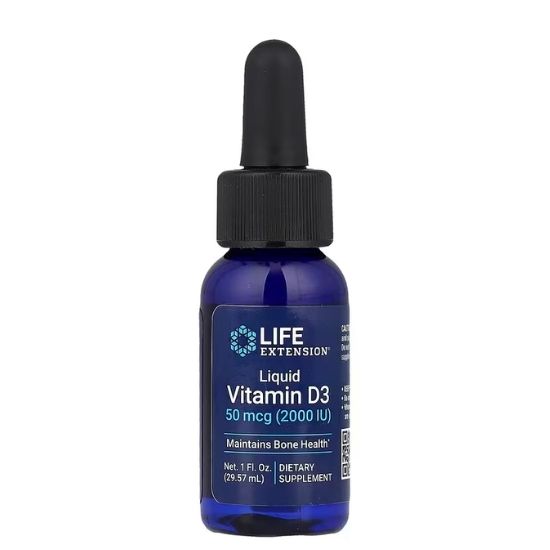Liquid Vitamin D3, 50mcg, 29 ml, Life Extension - Vitax.ro