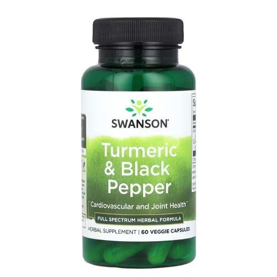 Turmeric & Black Pepper, 60 vcaps, Swanson - Vitax.ro