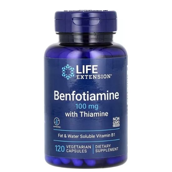 Benfotiamine with Thiamine, 100mg, 120 vcaps, Life Extension - Vitax.ro