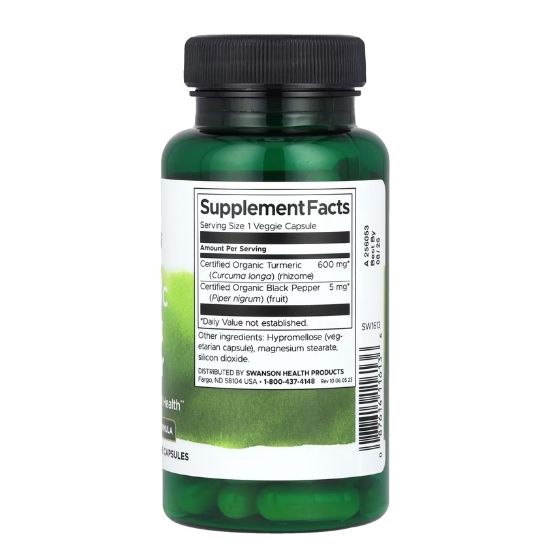 Turmeric & Black Pepper, 60 vcaps, Swanson - Vitax.ro