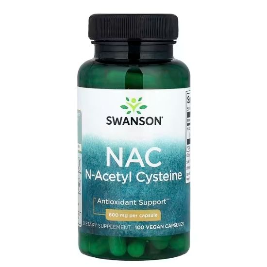 N-Acetyl Cysteine, 600mg, 100 caps, Swanson - Vitax.ro