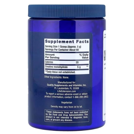 Creatine Powder, 300g, Life Extension - Vitax.ro