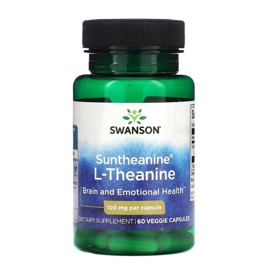 Suntheanine L-Theanine, 100mg, 60 vcaps, Swanson - Vitax.ro