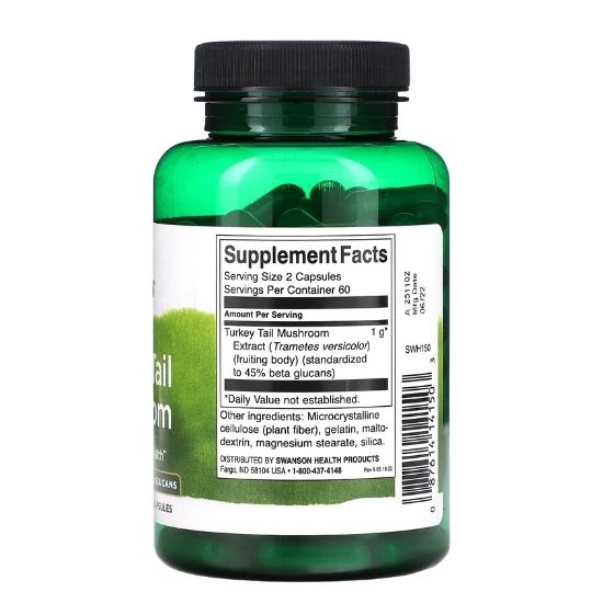 Turkey Tail Mushroom, 120 caps, Swanson - Vitax.ro