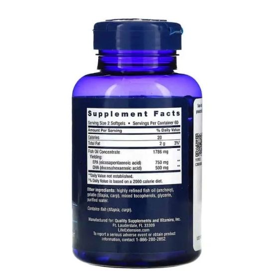 Clearly EPA/DHA, 120 softgels, Life Extension - Vitax.ro