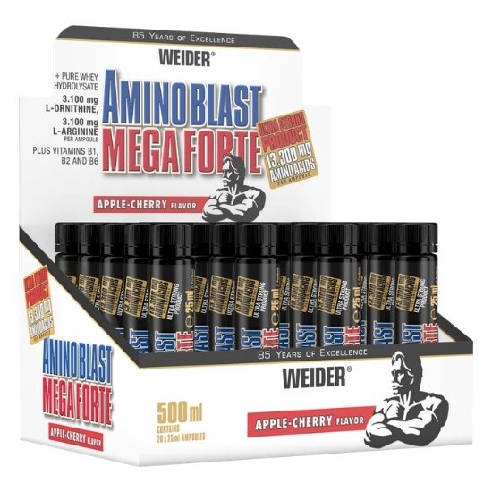 Amino Blast Mega Forte, Apple-Cherry 20 x 25 ml, Weider